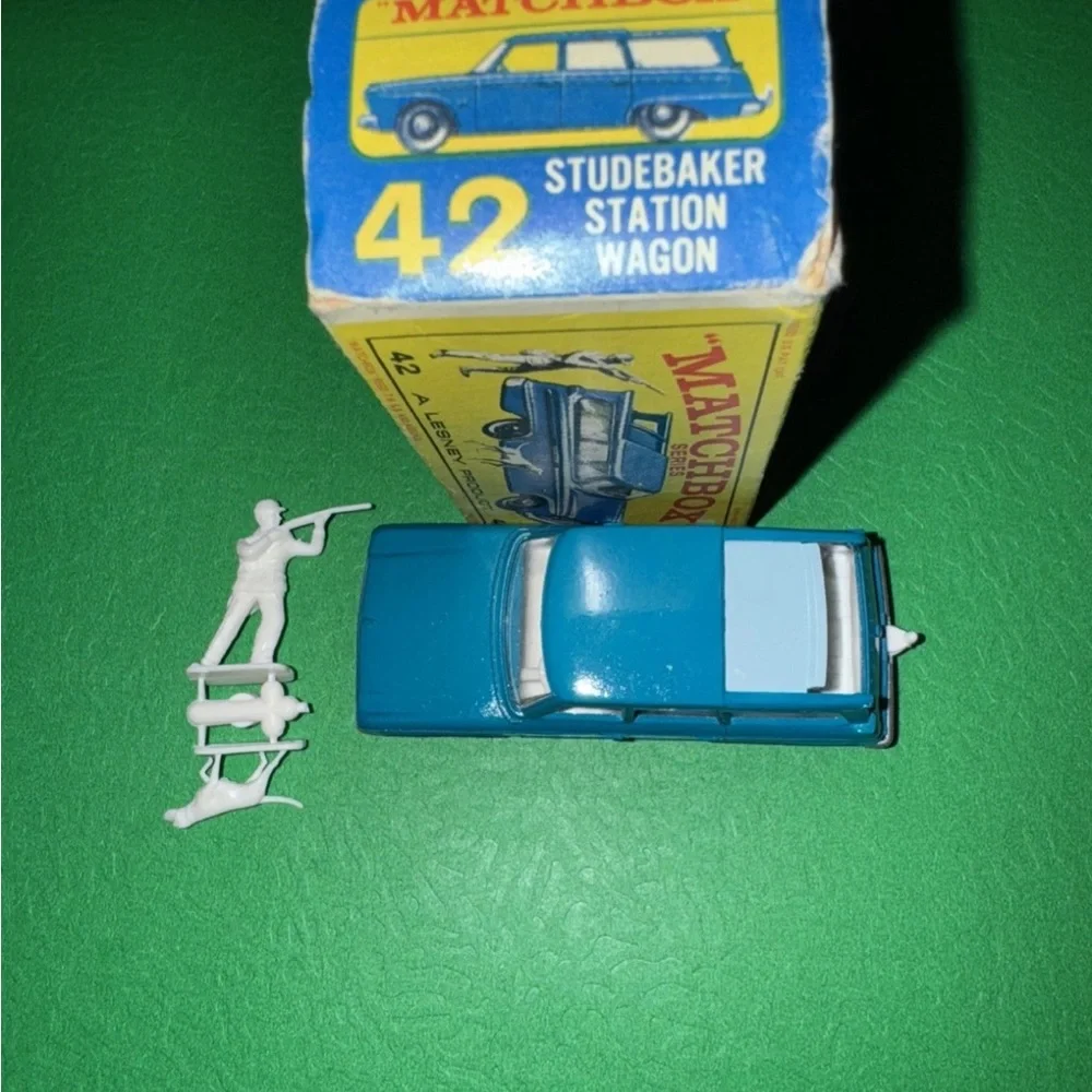 Vintage Matchbox Blue Studebaker Station Wagon Toy Car